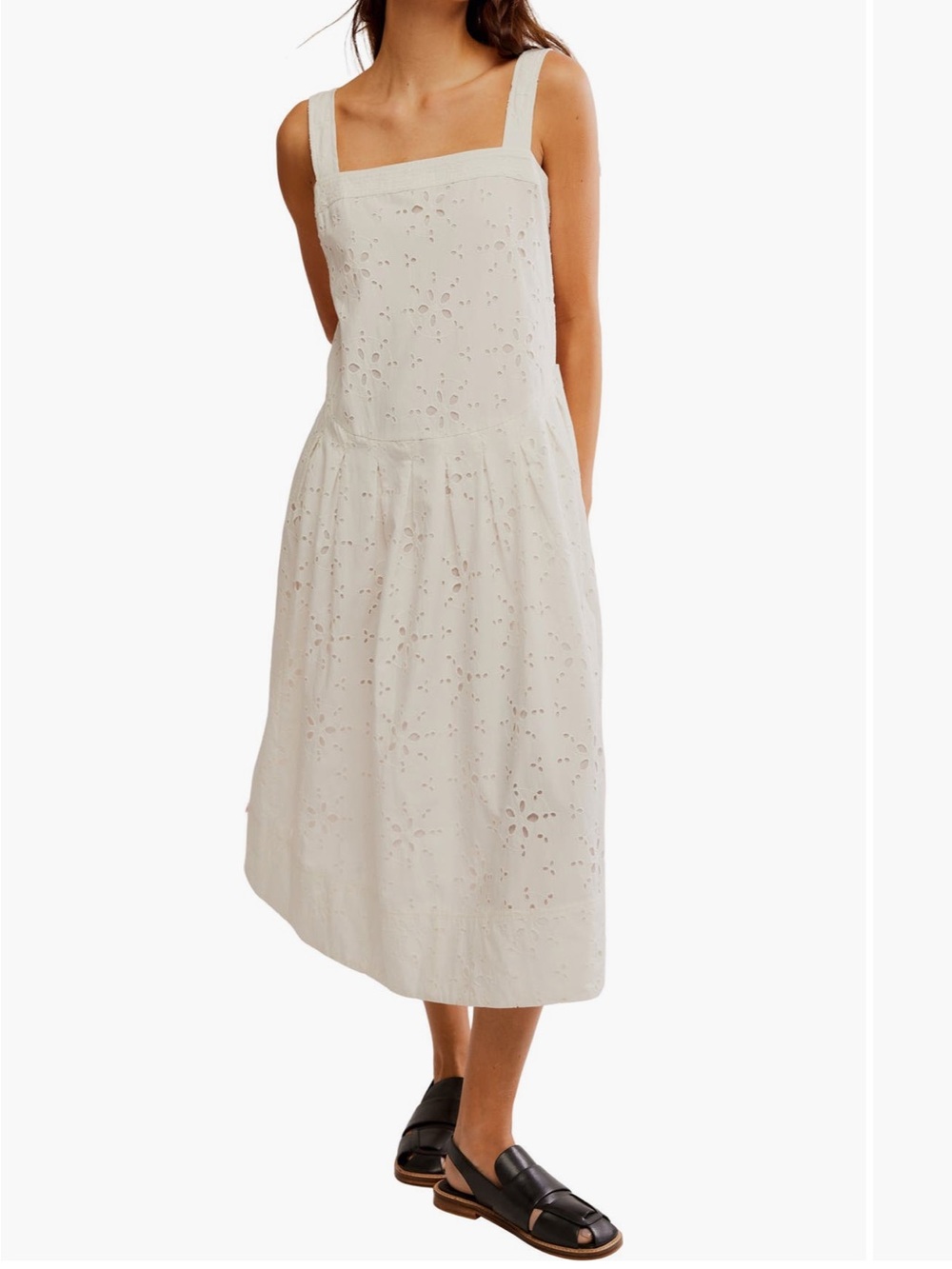 NWT Free People Primavera Cotton Eyelet Midi Dress Size Small
